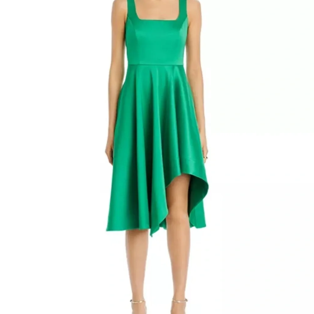 Eliza J Green Asymmetric Fit and Flare Dress - Picture 9 of 11